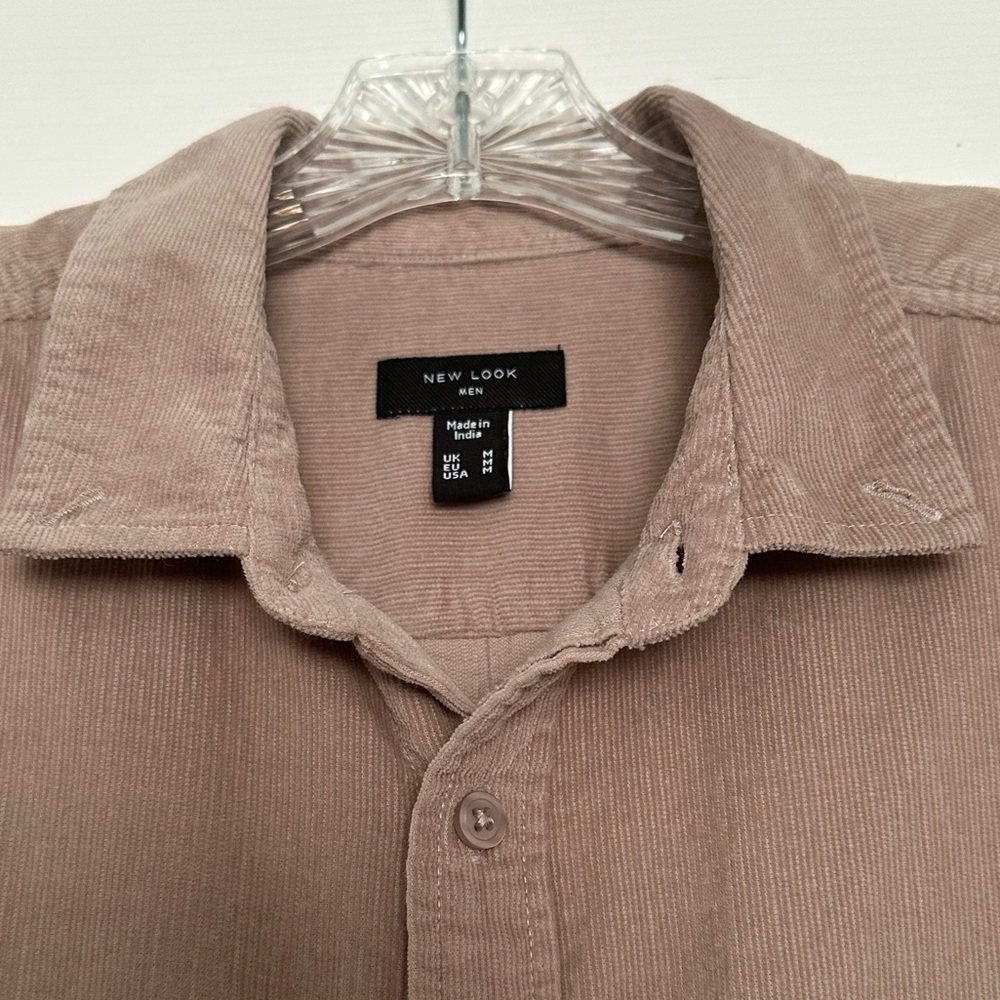 New Look Corduroy Taupe Button-Down Shirt - Size M - ASOS - Picture 2 of 4